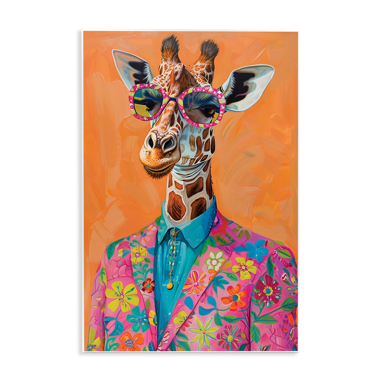 Stupell Industries Bright & Trendy Giraffe in Suit Wall Plaque Design by LSR Design Studio